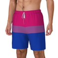 thumbnail image 5 of Mens Bisexual Pride Flag 2 in 1 Quick Dry Swim Trunks with Compression Liner Beach Shorts, 5 of 6