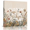thumbnail image 2 of Pastoral Botanical Wall Art Painting on Canvas, Farmhouse Floral Rustic Canvas Art Home Prints Wall Art Framed Modern Artwork for Living Room Bedroom Wall Decor 8x8in, 2 of 9