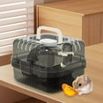 thumbnail image 6 of Bothyi Hamster Cage Breathable Convenient Carrying Box for Squirrel Hedgehog Black, 6 of 8