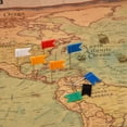 thumbnail image 5 of 100 chinchetas de bandera de mapa, tachuelas decorativas multicolores para mapas, cabeza de plástico con punta de acero para tablón de anuncios de corcho, 5 of 5
