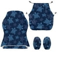 thumbnail image 4 of SCRAWLGOD Sea Turtle Print Navy Blue 4 PCS Gaming Chair Covers Slipcovers Non-Slip Dustproof Rotating Armchair Slipcovers Stretch Gamer Chair Cover with Armrest Covers, 4 of 7