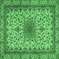 thumbnail image 1 of Ahgly Company Indoor Square Medallion Emerald Green Traditional Area Rugs, 6' Square, 1 of 4
