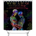 thumbnail image 2 of 4PCS Funny Skull Skeleton Shower Curtain Sets with Rugs, Waterproof Fabric Black Shower Curtain, Gothic Spooky Cool Bone in Bathtub Get Naked Horror Halloween Cat Fish Men Boys Bathroom Decor, 2 of 7