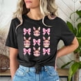 thumbnail image 2 of Mujeres Pantalones Cortos de Manga Corta Impresa Floral Cuello Redondo Superior / Camisa Poliéster, Blusa Casual de Moda para el Uso Diario Del Hogar, 2 of 5