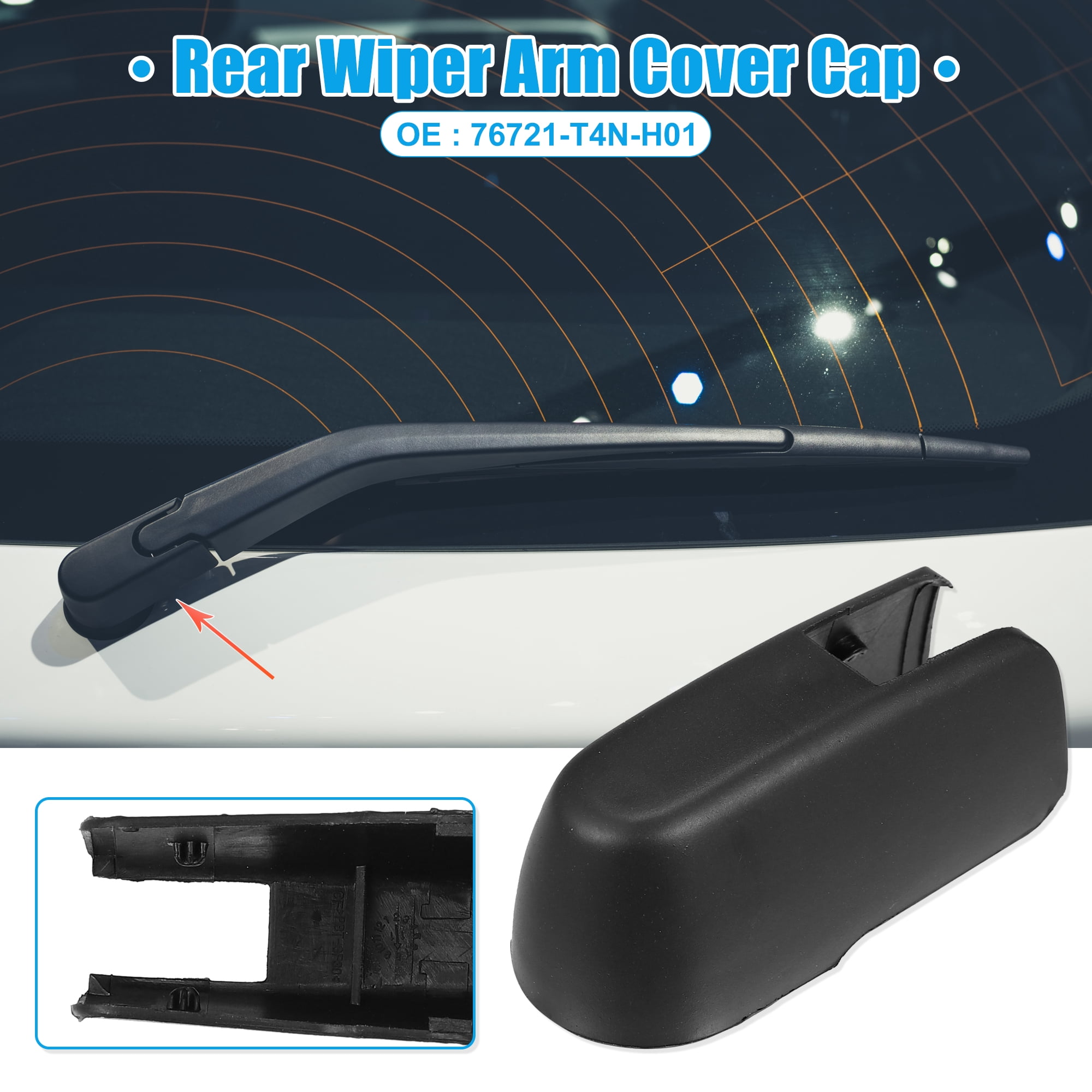 Unique Bargains Rear Wiper Arm Nut Cover Cap for Honda Odyssey 1-Pack Black