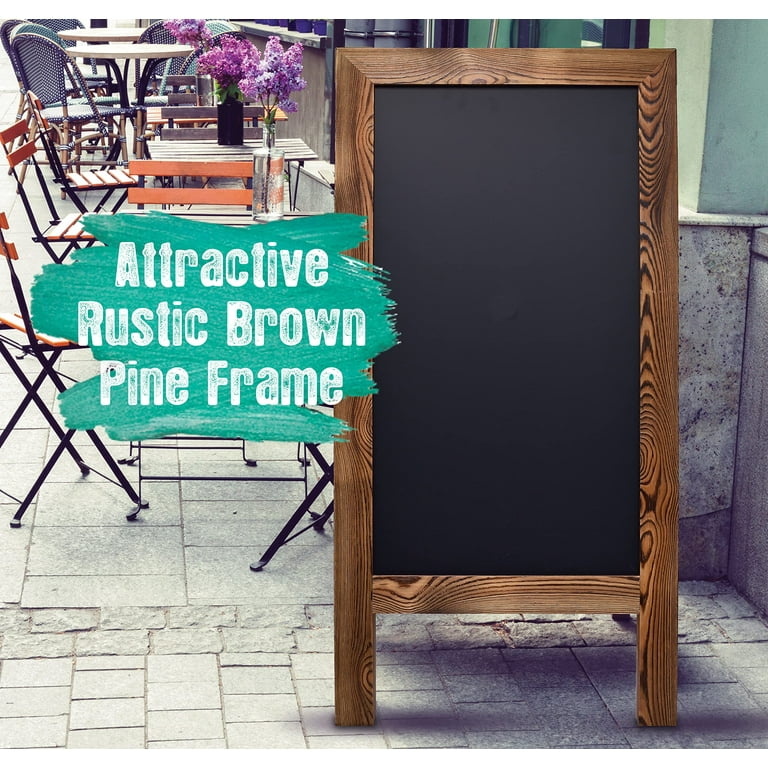 Magnetic A-Frame Chalkboard Sign, Extra Large 20" X 40", Standing