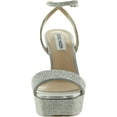 thumbnail image 3 of Steve Madden Womens Lashed Rhinestone Open Toe Slingback Sandals, 3 of 3
