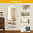 thumbnail image 6 of BEAUTYPEAK 48"x 14"Arched Full Length Mirror Wall Mounted Door Mirror,Glod, 6 of 9