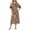 Leopard-L, variant on Womens Leopard Print V-Neck Short Sleeve Nightgown With Pockets