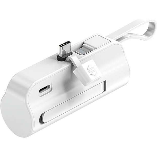 Power Fob Portable Charger 5000mAh, 2 in 1 Wireless Type C & Wired for