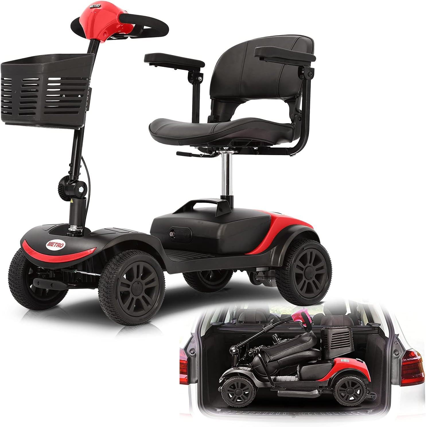 Electric Powered Folding Mobility Scooter for Seniors，Powered Scooter