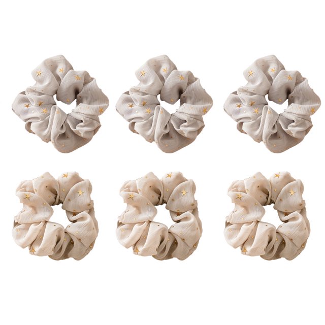 Scrunchies para el cabello con banda elástica, lazos para el cabello, cuerdas, soporte para cola de caballo para mujeres y niñas, 6 unidades MFZFUKR BST3007846-3
