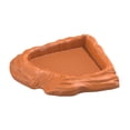 thumbnail image 4 of Comedero esquinero para reptiles, cuenco de agua multiusos para terrarios, tortugas, camaleones y serpientes semiacuáticas. Marrón claro, 4 of 8