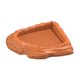 thumbnail image 4 of Plato de agua esquinero para reptiles, comedero esquinero, fácil de limpiar, terrario decorativo para serpientes, tortugas, ranas y gecos. Marrón claro, 4 of 8