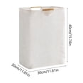 thumbnail image 3 of Kmonabie Collapsible Linen Laundry Hamper, 100% Polyester Clothes Storage Basket with Wooden Handles, Large Capacity Waterproof Foldable Toy Organizer Bin for Bedroom Bathroom, Brown, 3 of 5