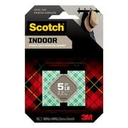 Scotch Indoor Double-Sided Mounting Tape, 1 in x 1 in, White, 16 Squares