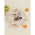 thumbnail image 3 of Newborn Baby Girl Boy Halloween Outfit Meet Me at the Pumpkin Patch Sweatshirt Romper Long Sleeve Bodysuit Tops Cute Fall Clothes, 3 of 8
