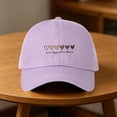thumbnail image 2 of Baseball Caps For Women Men Heart Dad Hat Adjustable Lightweight Cotton Unisex Cap For Sports & Everyday Wear One Size 1 pc, 2 of 4