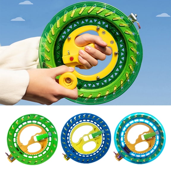 Soumake Kite Line Stable Mute Portable Safe Ergonomic Design Traction Kite Multicolor Kite Wire with Rolling Bead Faux Crystal Wheel Kite Accessories