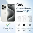 thumbnail image 2 of JETech Case for iPhone 15 Pro 6.1-Inch, Shockproof Phone Bumper Cover, Solid Color Matte TPU Frame, Anti-Scratch Clear Back (White Titanium), 2 of 6
