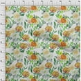 thumbnail image 3 of oneOone Cotton Flex Peach Fabric Florals Craft Projects Decor Fabric Printed By The Yard 40 Inch Wide, 3 of 4