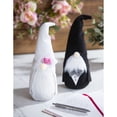 thumbnail image 2 of Plush Wedding Gnome Table Decor, 2 Assorted: Bride/Groom, 3.5'' x 3.5'' x 9.3'' inches, 2 of 3