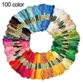 thumbnail image 1 of HEVIRGO 24/50/100Pcs Embroidery Thread Cross Stitch Cotton DIY Floss Skeins Sewing Tools, 1 of 10