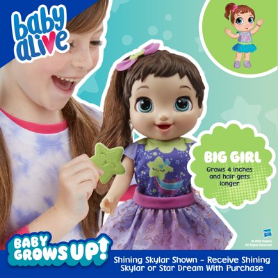 Buy Baby Alive Baby Grows Up Growing And Talking Baby Doll 1 Surprise Doll 8 Accessories Online In Hungary