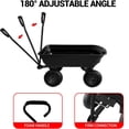 thumbnail image 3 of Garden Dump Cart, 600 LBS Heavy Duty Utility Wagon for Soil, with Quick Release & 10" Flat-Free All-Terrain Wheels, 3 of 6