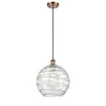 thumbnail image 3 of Innovations Lighting  Ballston Athens Deco Swirl - 1 Light 12" Cord Hung Mini Pendant Antique Copper, 3 of 5