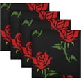 thumbnail image 5 of GZHJMY Rose Flower Cloth Napkins Set of 1, Reusable Washable Polyester Dinner Napkins for Family, Restaurant, Wedding, Party Decor 20 x 20 Inch, 5 of 7
