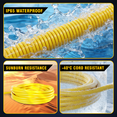 thumbnail image 4 of 12/3 Gauge Heavy Duty 25ft Outdoor Extension Cord, Waterproof with LED Lighted End,yellow,Waterproof,ETL,flexible, 4 of 9