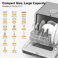 thumbnail image 3 of Advwin Upgraded Portable Countertop Dishwasher with 7 Washing Programs, 5L Water Tank, 360° Dual Spray, Air Dry & Baby Care for Apartments & RVs, No Installation Needed,Stellar Carbon, 3 of 7