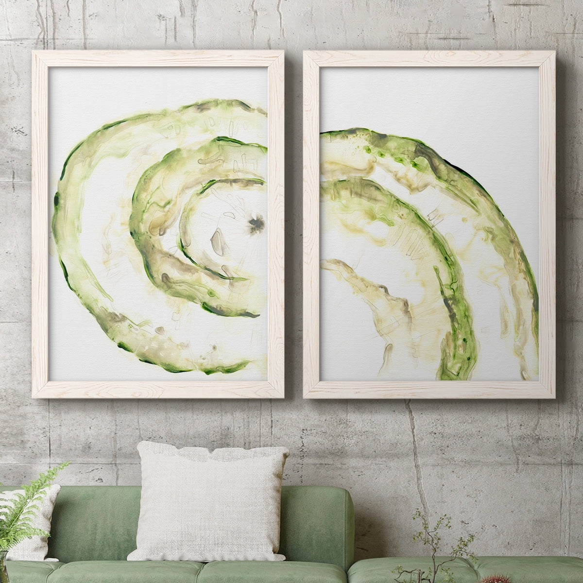 Lichen Halo V - Premium Framed Canvas 2 Piece Set - Ready to Hang