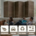 thumbnail image 5 of FDW Wood 6 Panel Room Divider Privacy Screen, 69" Tall, Light Brown, 5 of 7