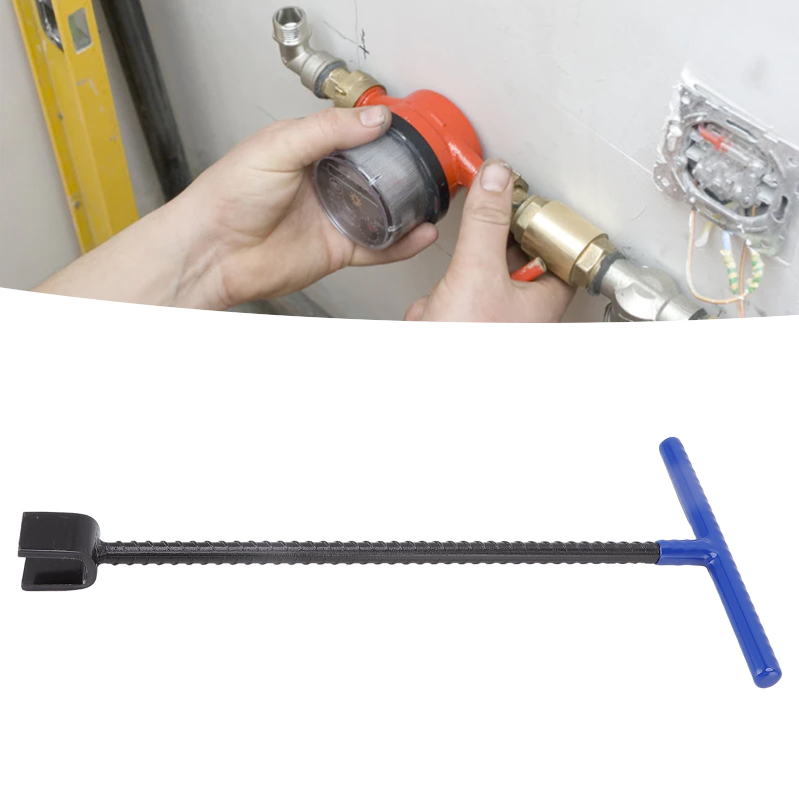 Water Shut Off Tool, Water Meter Key Wrench T Handle Rustproof