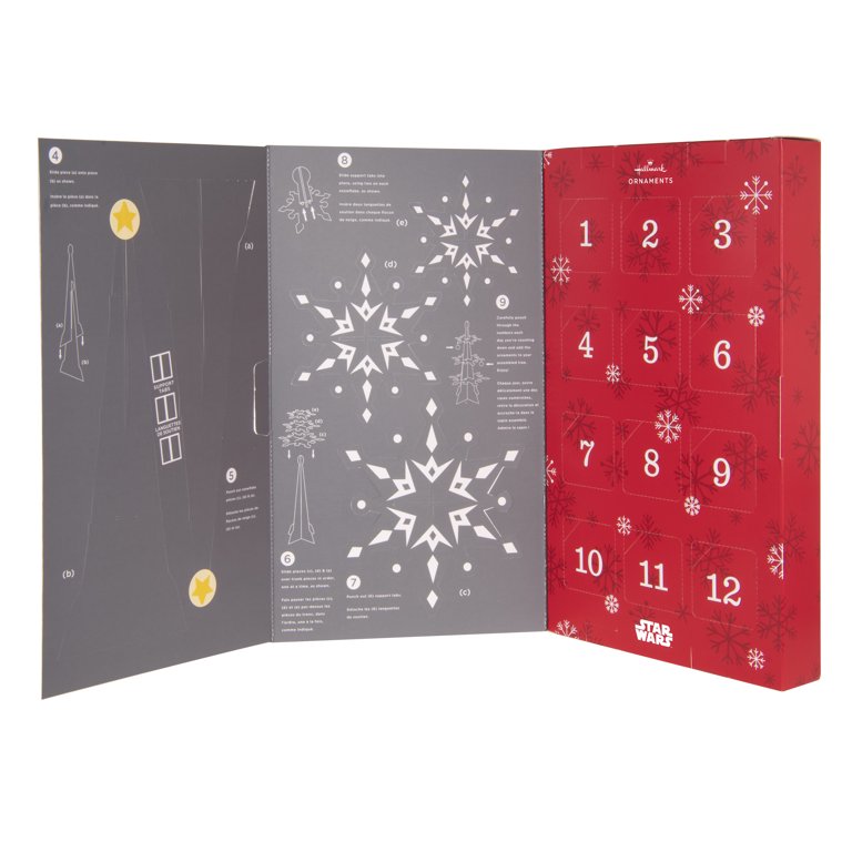 Hallmark Star Wars Countdown Calendar Paper Tree Set with 12 Mini  Ornaments, 0.05lbs - Walmart.com