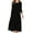 Black, variant on Rutainlusire Womens Dresses Clothes,Women Fashion Slim Fit Comfortable Button V-Neck Solid Color Casual Dress