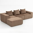 thumbnail image 6 of Modular Sectional Sofa With Corner Design And Luxurious Corduroy Fabric For Modern Living Spaces, 6 of 9