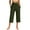 Army Green, variant on CFLVAEK Cross Mid Rise Culottes with Pocket for Women Stretch Tummy Control Yoga Pants Baggy Wide Leg Capri Pant Army Green L