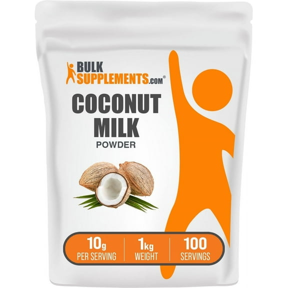 BulkSupplements Coconut Milk Powder, Shelf-Stable, Dairy-Free, Gluten-Free, 1kg, 100 Servings