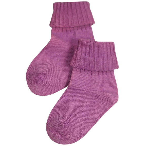 Tic Tac Toe - Little Girls' Triple Roll Sock 31842-X-Small (purple)