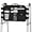 Dark Black, variant on SupreGear Walker Bag, Rollator Wheelchair Storage Pouch with Cup Holder, Water-Resistant Nylon, Purple Floral