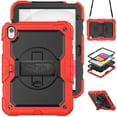 thumbnail image 1 of XYX For iPad (A16)11th /10th Generation 11/10.9 inch 2025/2022 Case, 360 Rotating Shockproof Cover with Stand, Screen Protector, Shoulder Strap, Red, 1 of 7
