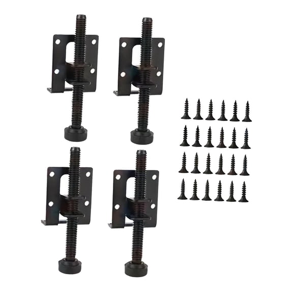4 patas niveladoras para muebles con tornillo, herrajes de acero resistentes, patas niveladoras ajustables para silla, banco de trabajo, gabinete. 10 centímetros