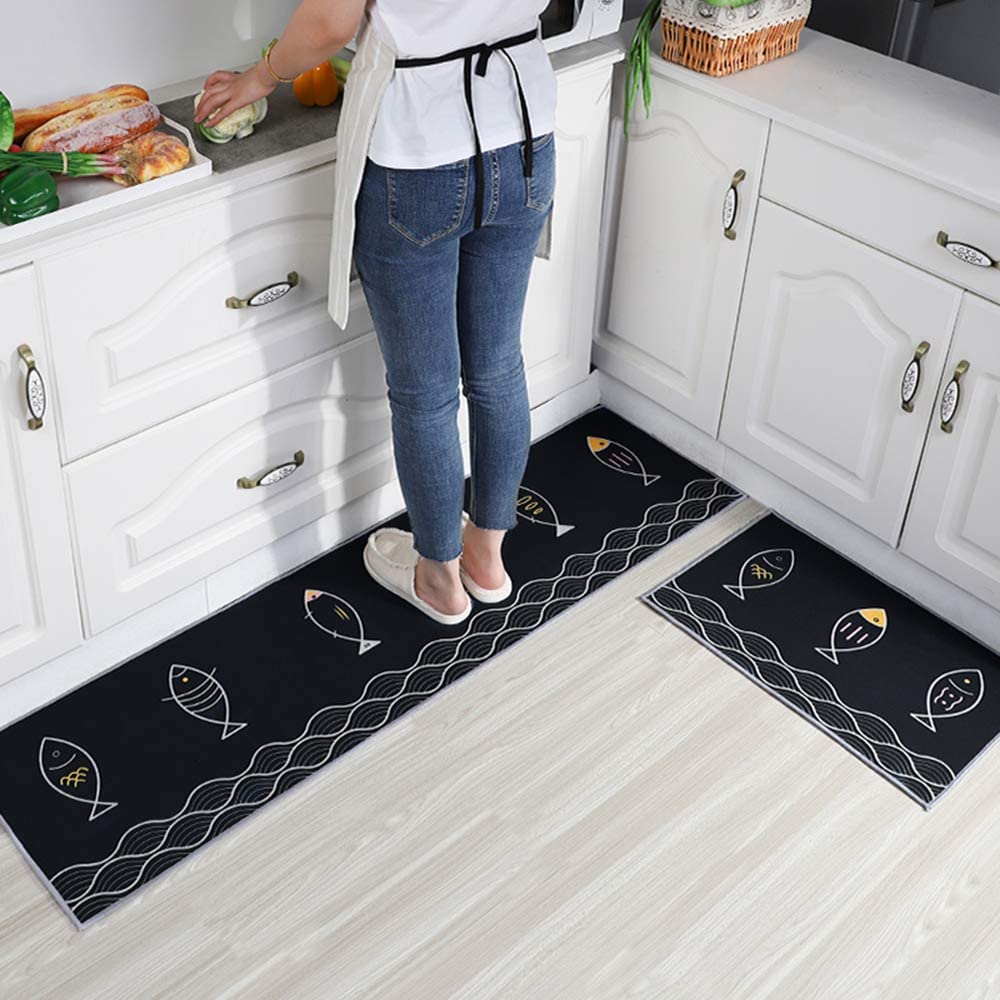 NBW Waterproof Kitchen Mat, Set of 2 Heavy Duty Floor Mats and Rugs