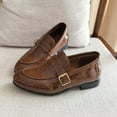 thumbnail image 2 of Mepaouo Boys Girls Dressy Shoes Driving Slip on Penny Loafers Toddler Casual Moccasin Oxfords Brown 3, 2 of 8