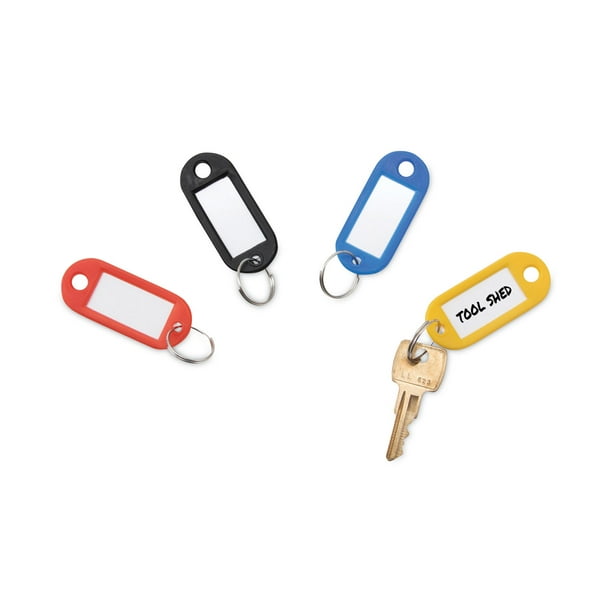 Key Tags Label Window, 0.88 x 0.19 x 2, Assorted, 20/Pack