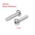 thumbnail image 2 of Unique Bargains M5x20mm Machine Screws Pan Phillips Cross Head Screw Fasteners Bolts 20Pcs, 2 of 3