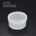 thumbnail image 4 of Unique Bargains 55x28mm Plastic Round Clear Storage Container Box with Lid, 12 Pack, 4 of 5